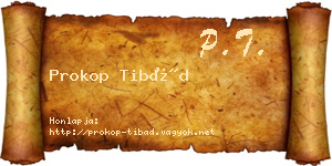 Prokop Tibád névjegykártya